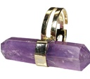 Verstellbarer Amethyst Ring vergoldet