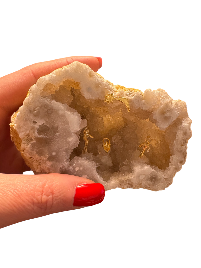 Achat Geode Kristall Krippe Größe L