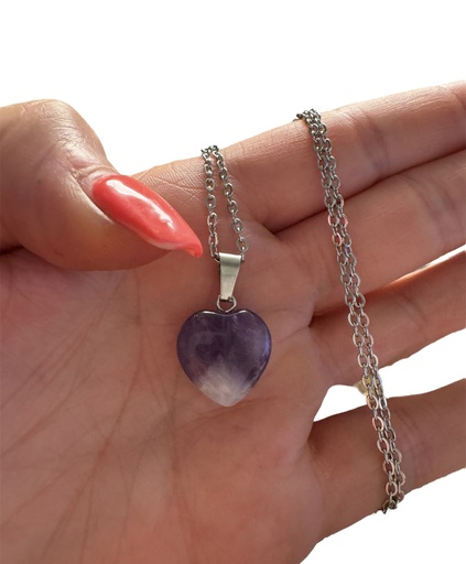 Herzedelsteinkette Amethyst